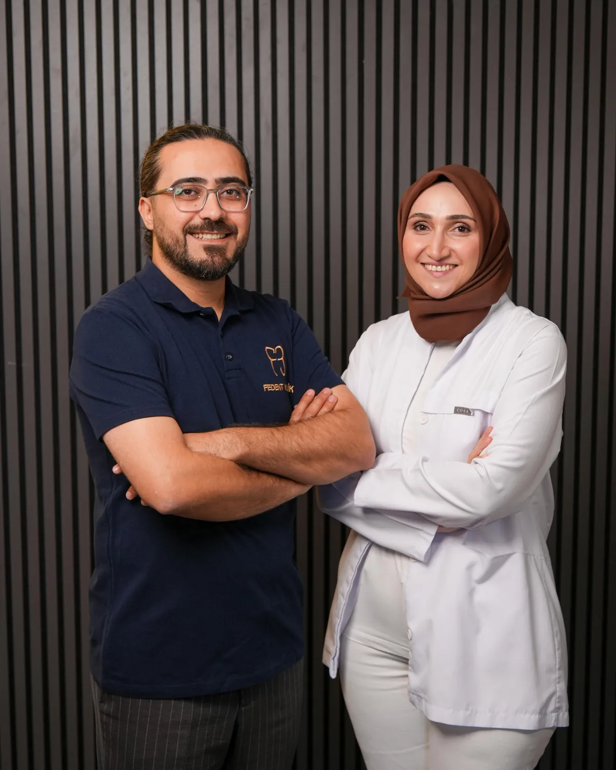 Kurucu hekimler Dt. Furkan Said İpek ve Uzm. Dt. Esra Nur İpek
